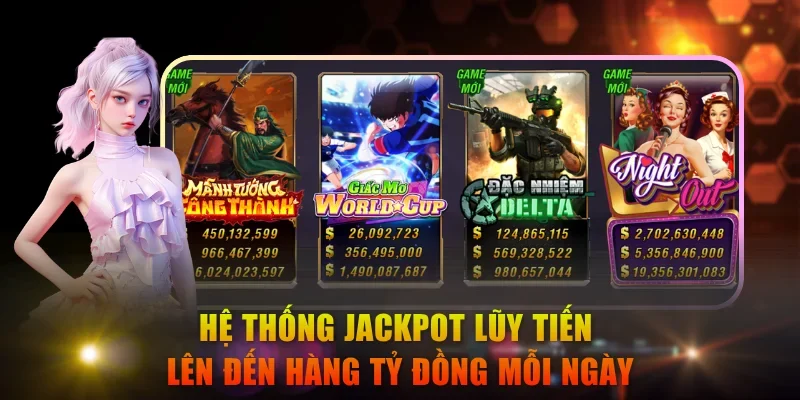 Hệ thống Jackpot lũy tiến lên đến hàng tỷ đồng mỗi ngày