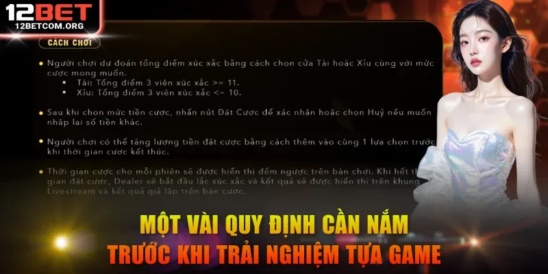 Một vài quy định cần nắm trước khi trải nghiệm tựa game