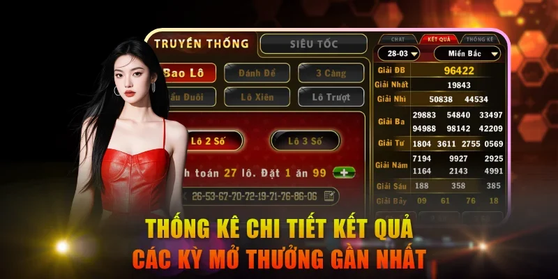 Thống kê chi tiết kết quả các kỳ mở thưởng gần nhất